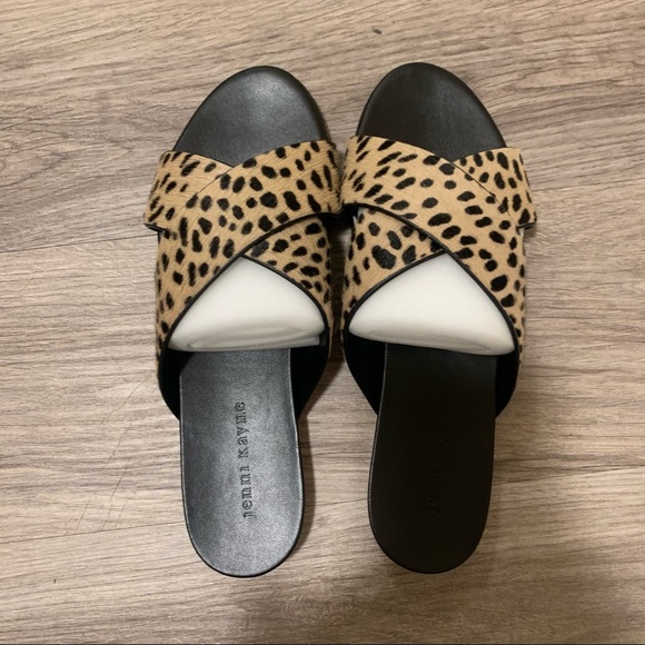 NWT Jenni Kayne Pony Hair Crossover Sandals SZ 9 - Picture 4 of 8